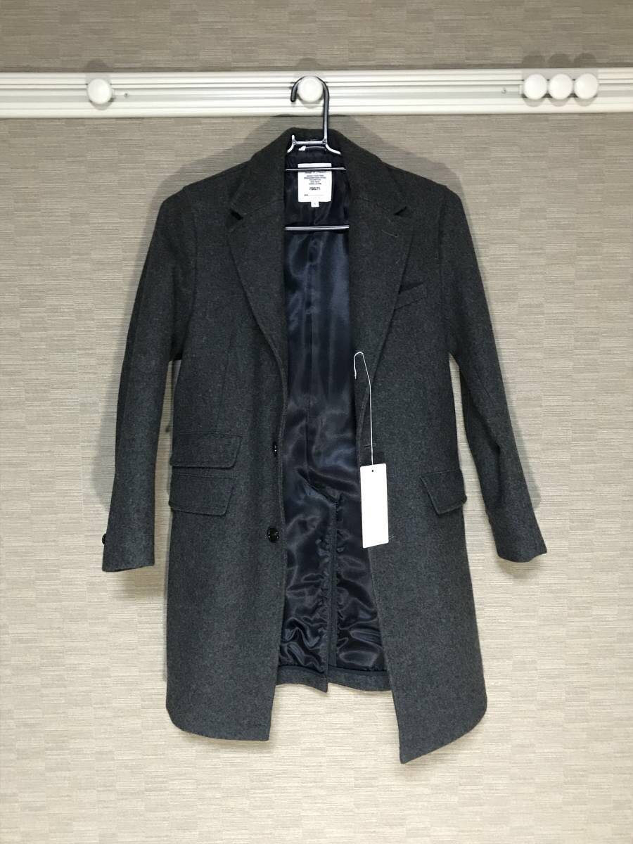 送料無料☆新品　未使用　【FIDELITY】　フィデリティ　ウール　チェスター　コート　チャコール　グレー　日本製 半額