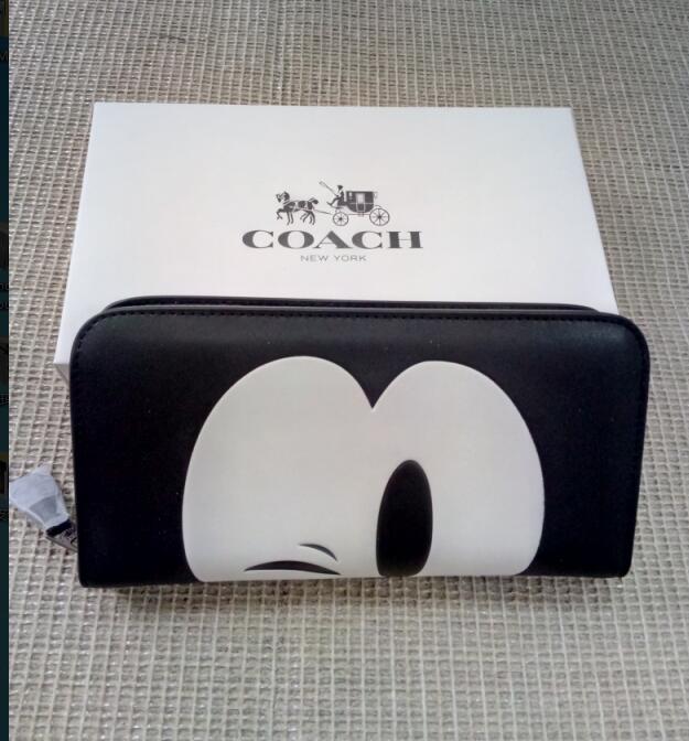 COACH コーチ　女性用財布　 長財布　（小銭入れあり）　ミッキーブラック　新品　未使用