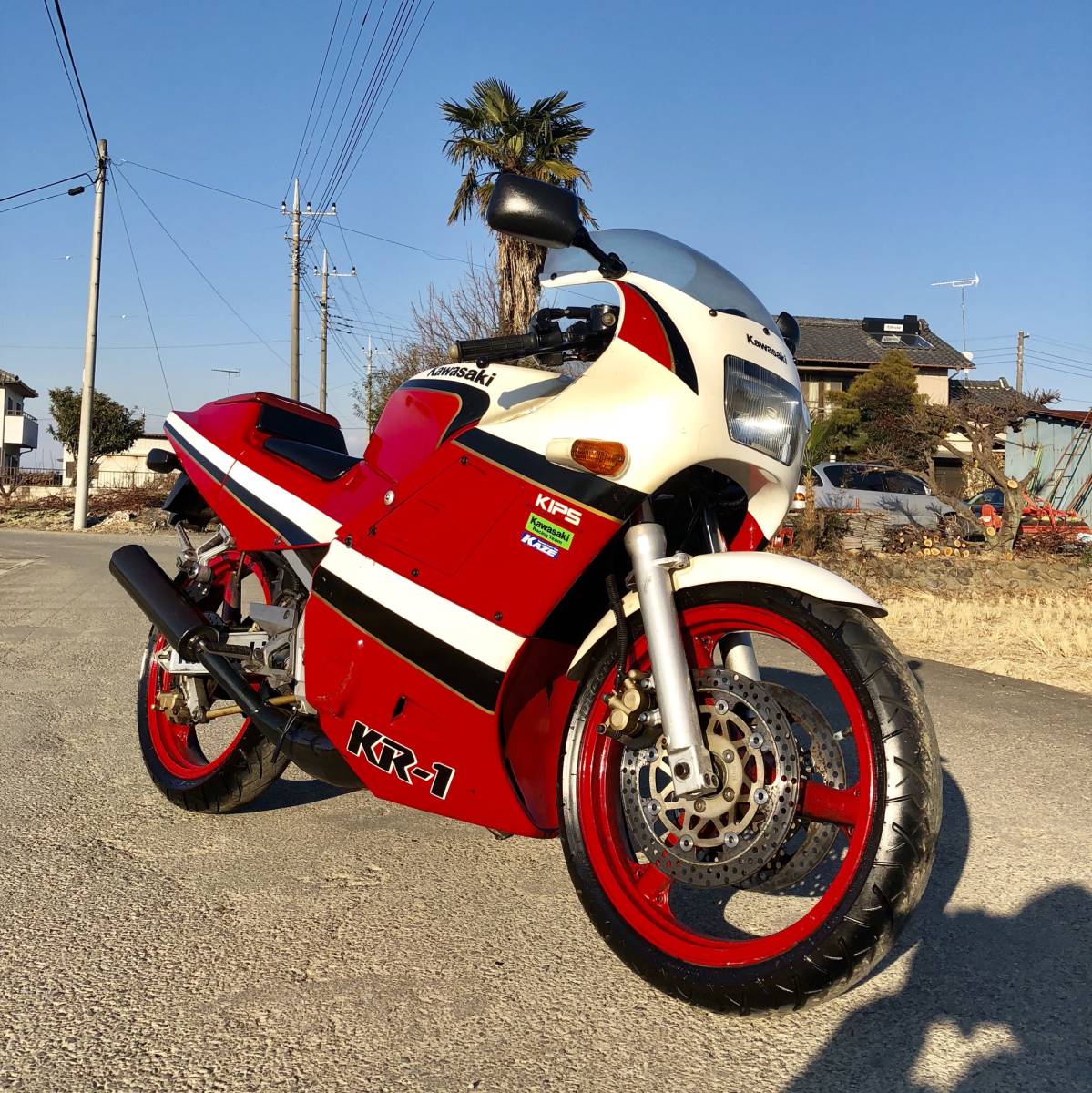 カワサキ KR-1 赤 フルカウル 珍車 希少な1台 実動 書類付き 1988年 KR