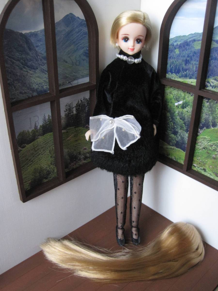 稀少★ジェニーフレンド★マリーン★ウィッグ付き黒ワンピース