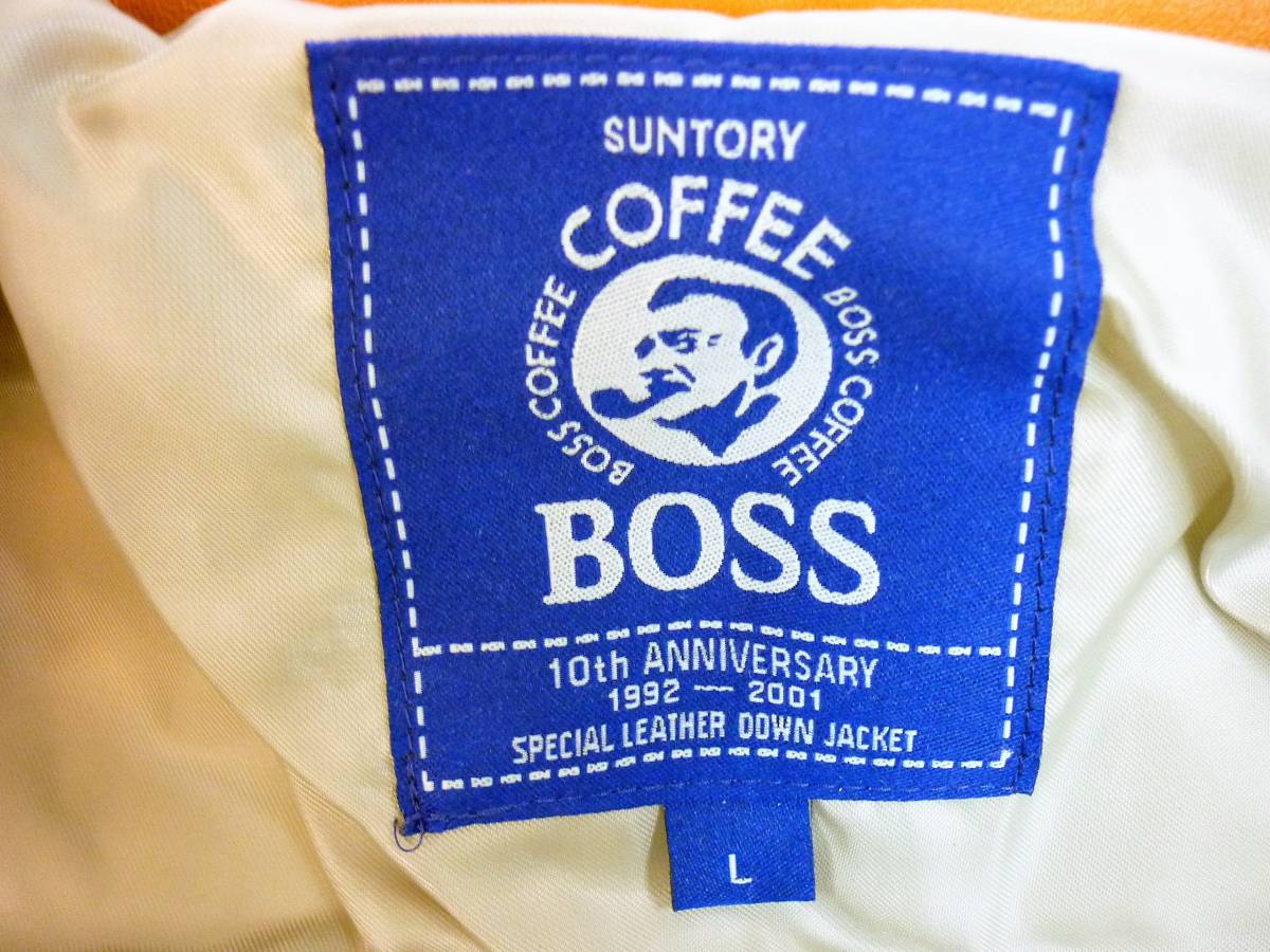 「BOSS」発売15周年感謝「歴代No.1ボスジャン当たる!」キャンペーン★歴代復刻ボスジャン★2001年秋:Lサイズ★当選品★中古美品★Ｘ-25 サントリーコーヒー「ＢＯＳＳ」発売３０周年「ザ・ボス 微糖 上向く