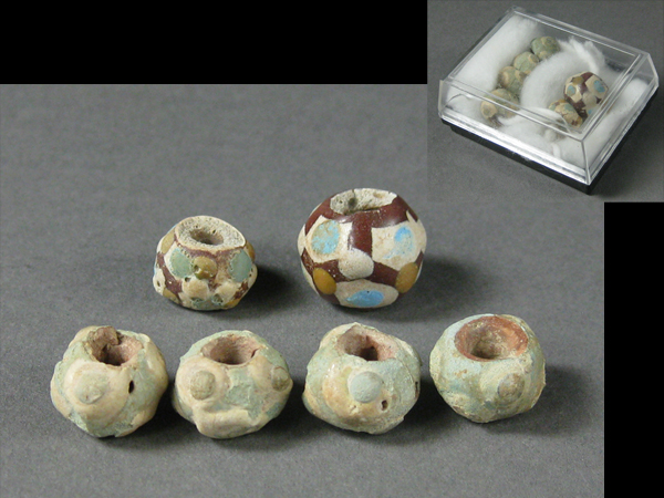 【古玄社】古代美術　中国戦国時代玉六点　ケース入　TND92