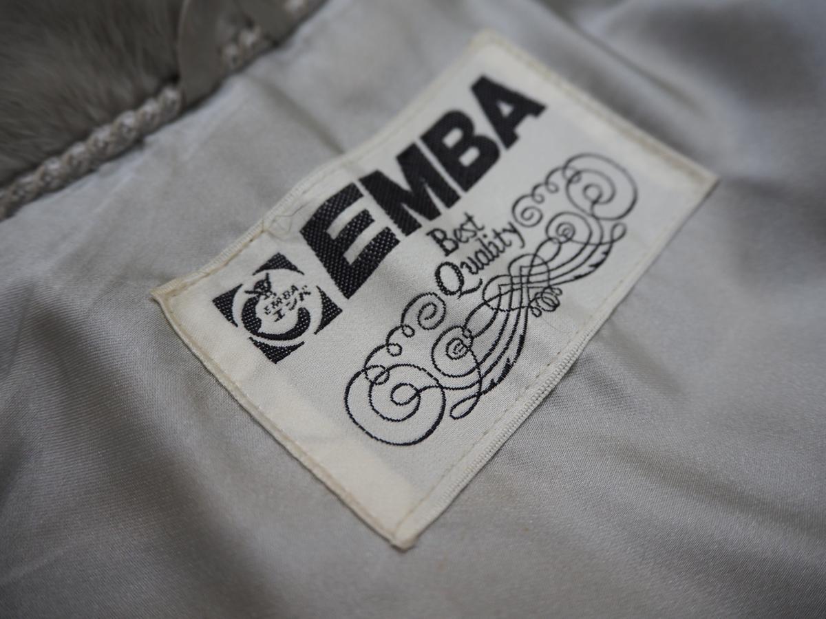 訳あり品◇EMBA◇毛並み良好◇サファイアミンク◇シェブロン加工 
