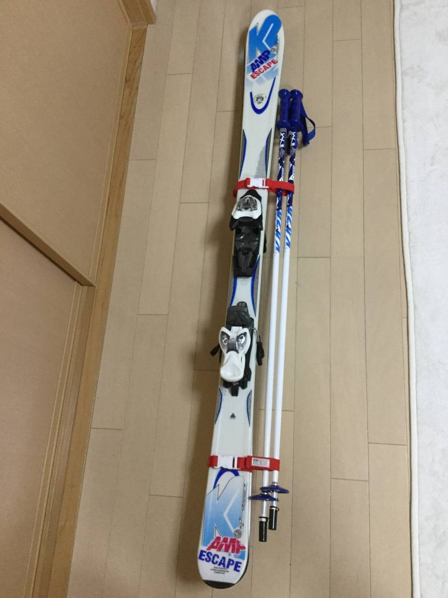 Ｋ2スキー板とストックセット 136センチ 美品_1