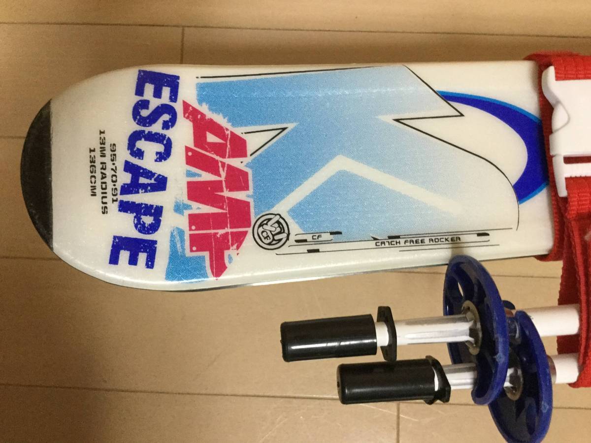 Ｋ2スキー板とストックセット 136センチ 美品_4