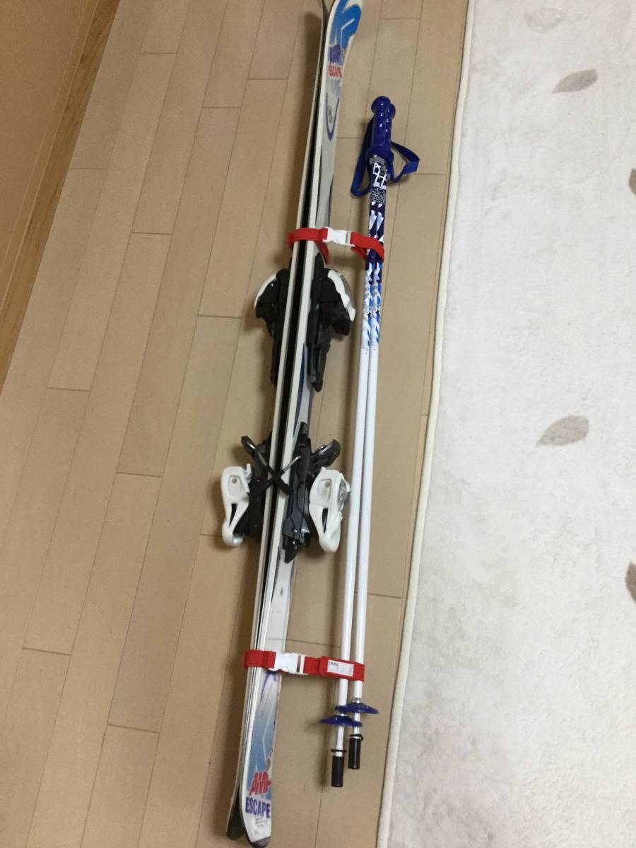 Ｋ2スキー板とストックセット 136センチ 美品_5