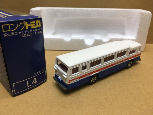 TOMY ロングトミカ L4 富士重工セミデッカー型バス 長崎バス 希少 中古