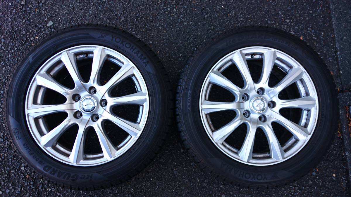 美品　215/55R17 YOKOHAMA スタッドレスタイヤホイール付き　4本 215/55R17 スタッドレスタイヤ 17インチ アルミホイール 4本セット