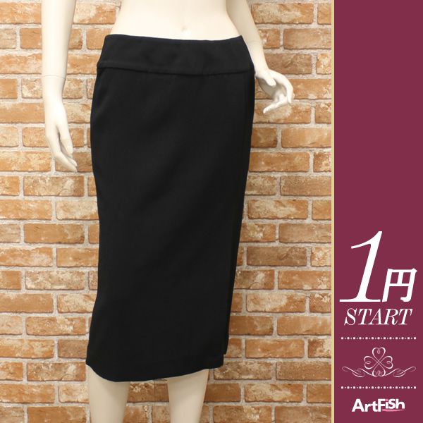 1円 Vince. ◇ 定価5万円 ベントデザイン タイトスカート ブラック w1606*us2新品