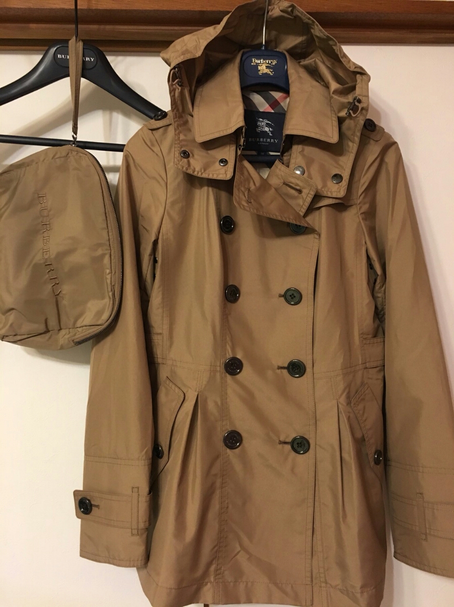 未使用！ロゴ収納袋付きトレンチコート☆BURBERRY、バーバリーロンドン