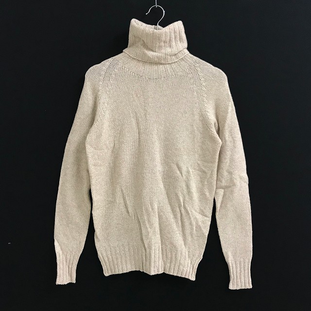 正規品，豊富な マリア ma'ry'ya カシミア ウール タートルネック ニット セーター サイドスリット ベージュ S(Sサイズ)｜売買されたオークション情報、yahooの商品情報をアーカイブ公開 - オークファン Sサイズ