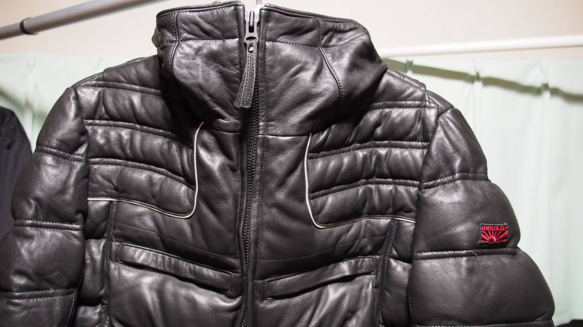 UNION JAP Invierno ラムレザー ユニオンジャップ ダウン M (ユニオン 