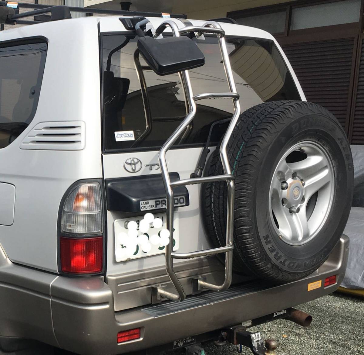 トヨタ ランドクルーザープラド JAOS 刺そ ステンレス リアラダー 