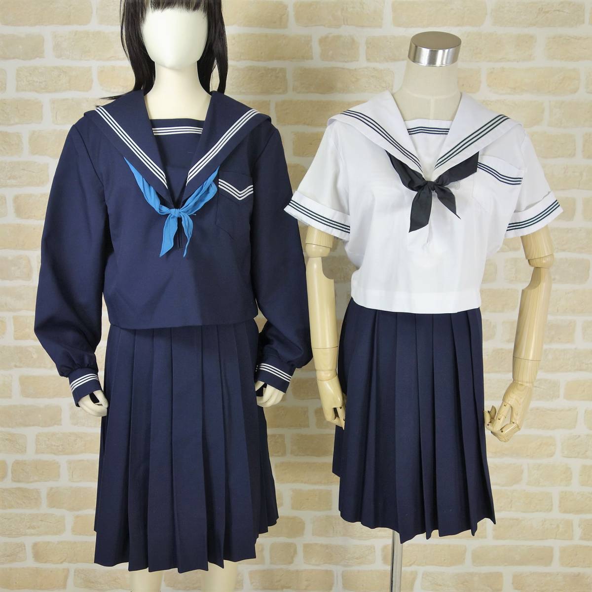 大阪府立清水谷高等学校[衿カバー・夏冬セーラー服セット]3A26(学生服
