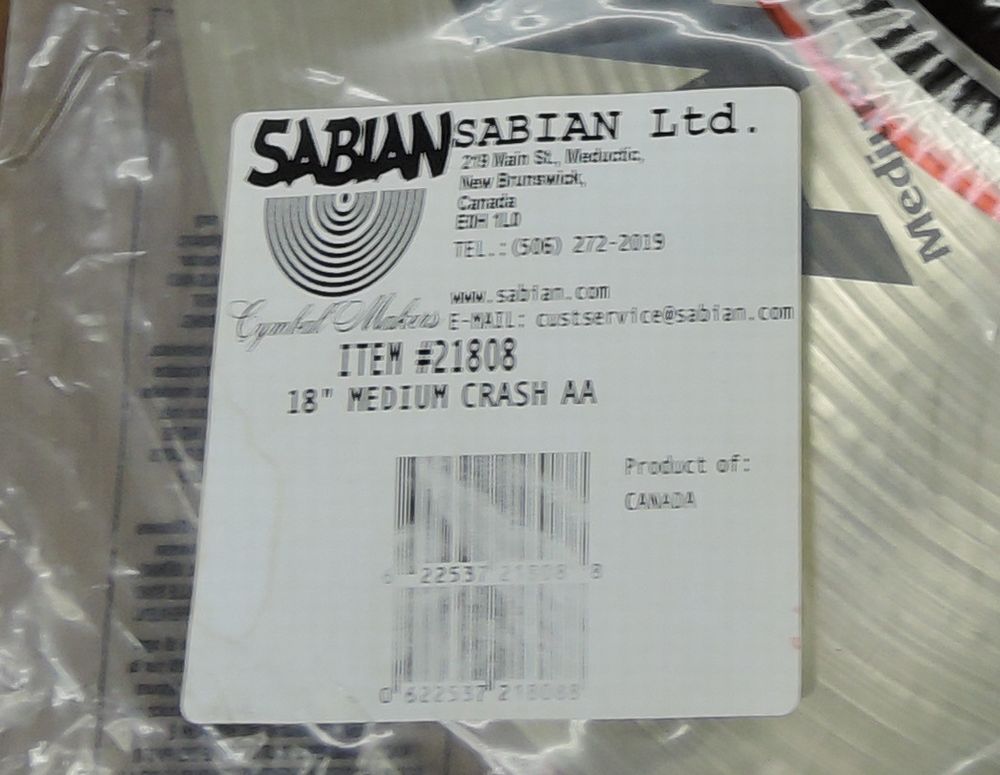 □新品 セイビン 18 AA Medium Crash 21808 SABIAN Cymbals