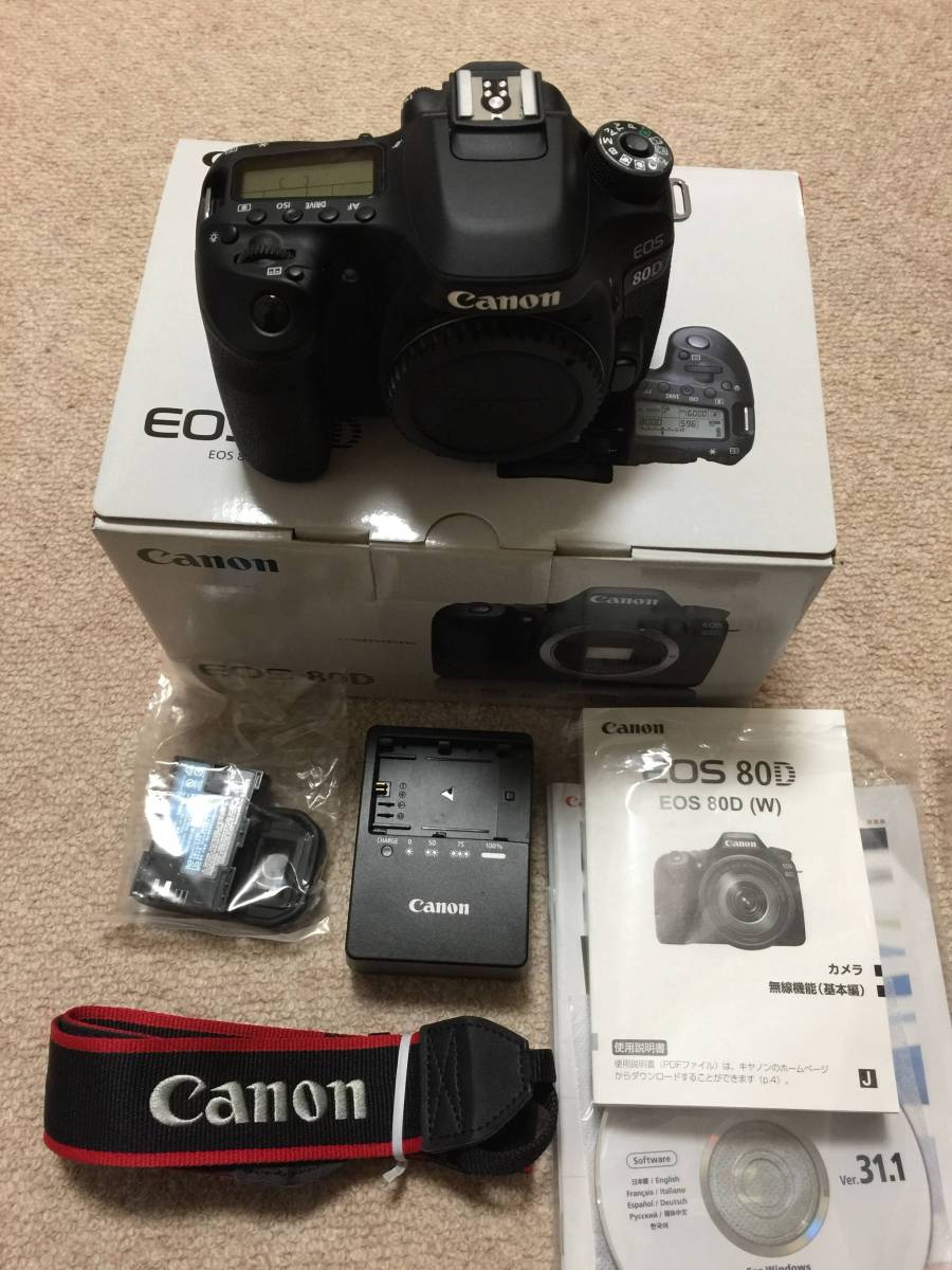 ★極上品★ Canon EOS 80D ボディ バッテリー付属 ☆極上美品☆ Canon キャノン EOS 80D ボディ 元箱 付属品 ♯23012108