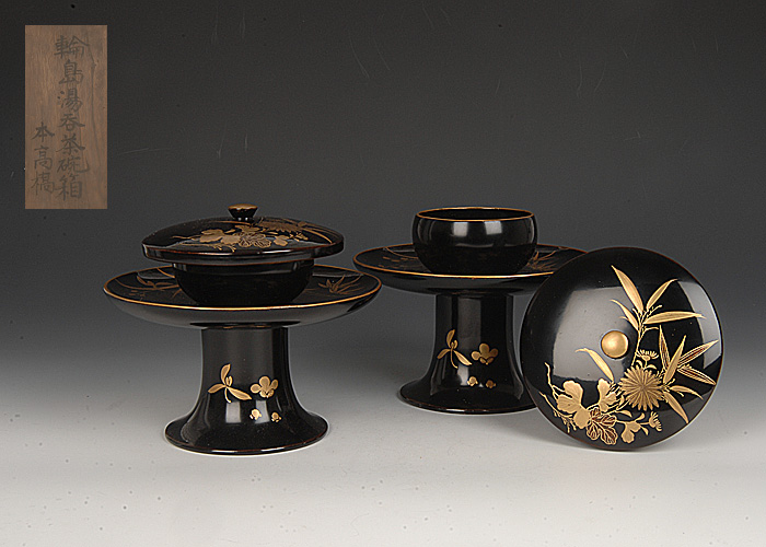 茶道具 貝八卦盆 八掛盆 漆器 丸盆 お盆 大円盆 骨董 螺鈿 お点前 323