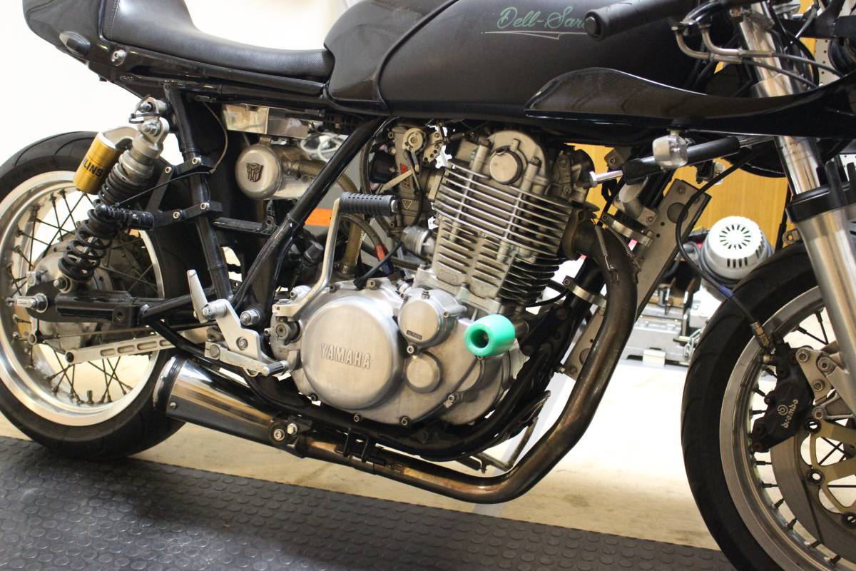 SR400 ベルトラン ダウンショート マフラー スーパートラップ の入札