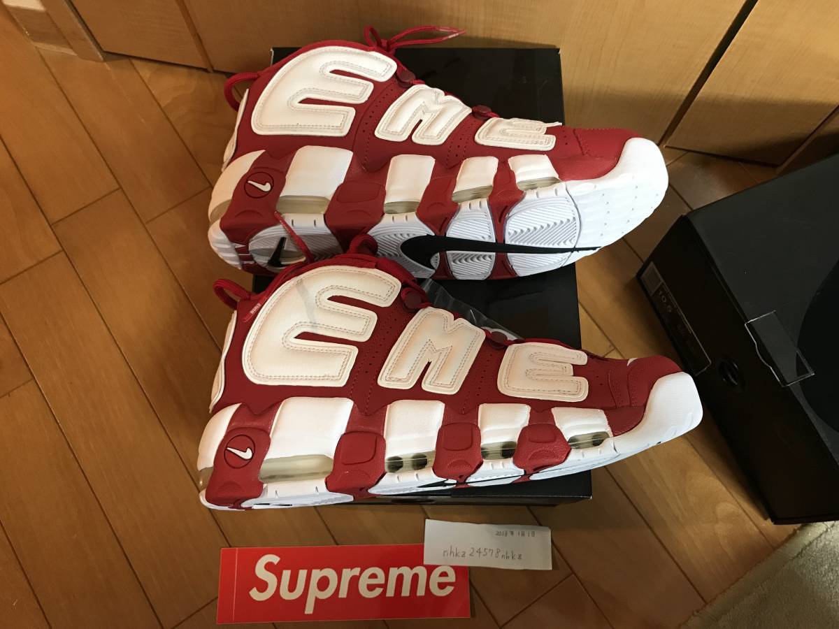 新品 28.5㎝ Supreme Nike Air More Uptempo RED US10.5 シュプリーム 