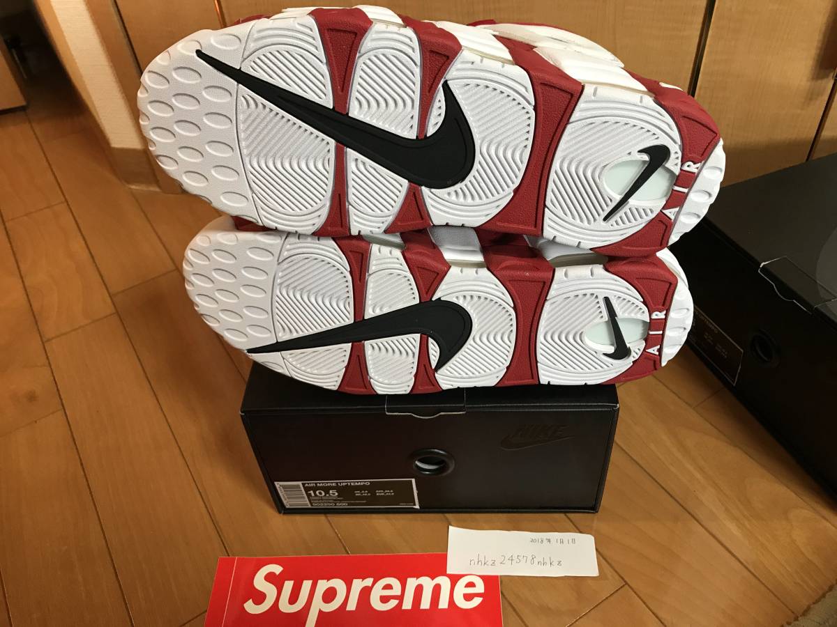 新品 28.5㎝ Supreme Nike Air More Uptempo RED US10.5 シュプリーム 