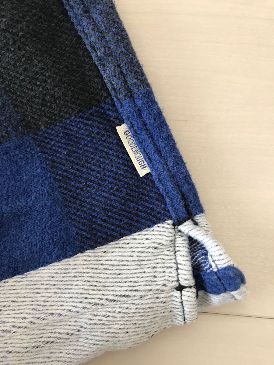 GOODENOUGH ラインネルシャツ 青 (グッドイナフ 時しらず) グッドイナフ GOODENOUGH - GOOD ラインネルシャツ☆Mサイズ☆ M