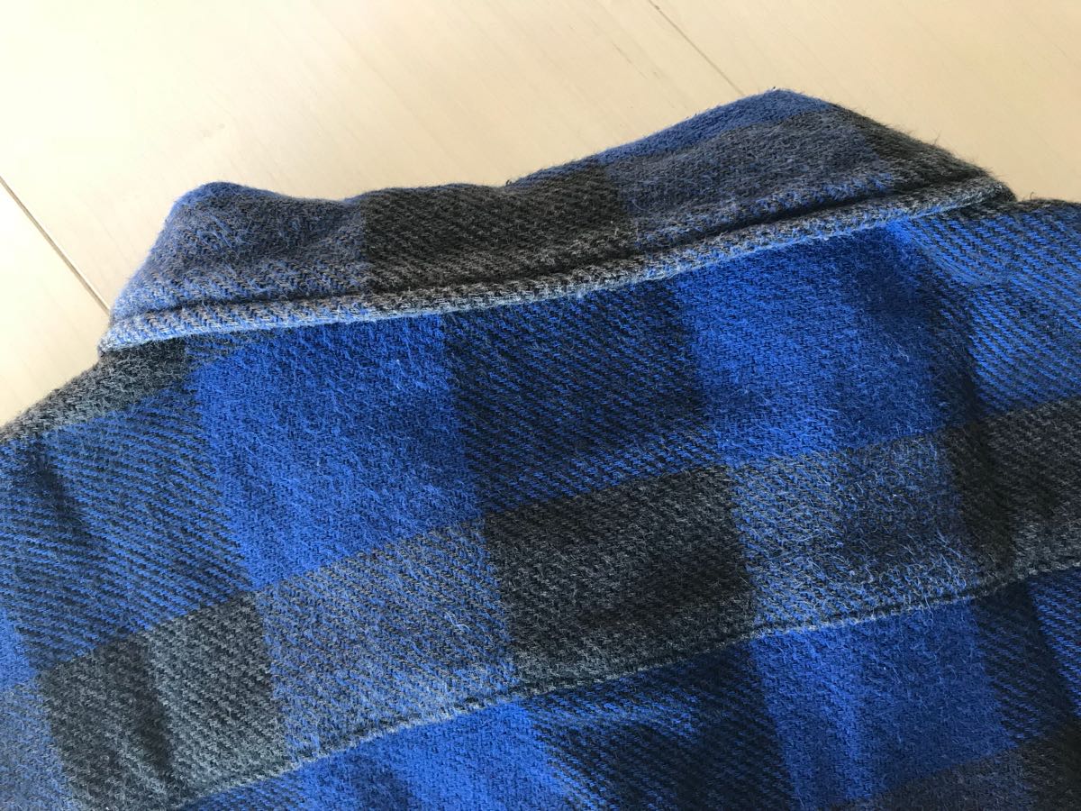 GOODENOUGH ラインネルシャツ 青 (グッドイナフ 時しらず) グッドイナフ GOODENOUGH - GOOD ラインネルシャツ☆Mサイズ☆ M