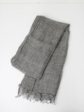 美品 KAPITAL キャピタル グレンチェック リネン ストール*小物 アクセサリー ショール【2400010605048】