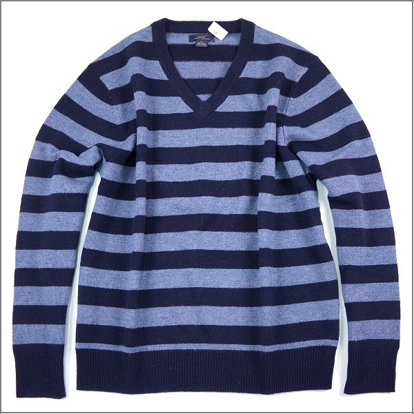 格安，正規品 Brooks Brothers ブルックスブラザーズ ボーダー Vネック ニット セーター US:Mサイズ 175/100B(その他)｜売買されたオークション情報、yahooの商品情報をアーカイブ公開 - オークファン 男性用