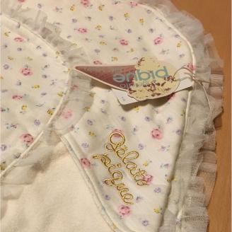 送料無料 即決あり 新品 ジェラート・ピケ ブランケット おくるみ ジェラピケ ジェラートピケ 花柄 フリル 女の子 出産祝いに プレゼントに