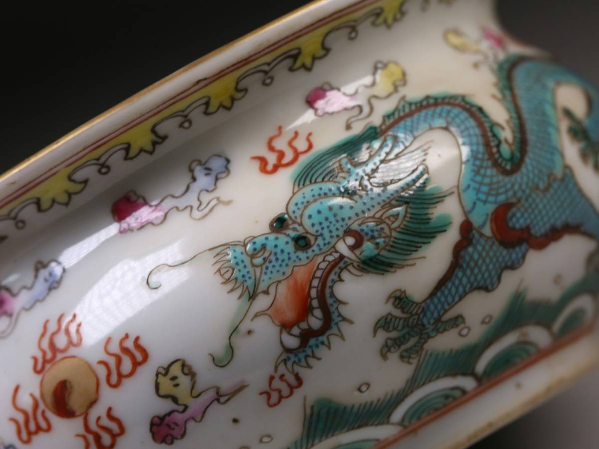 ◎ 中国陶磁器 唐物 明代 筆洗い 中国の古陶磁器 白磁筆洗 文房具 書道