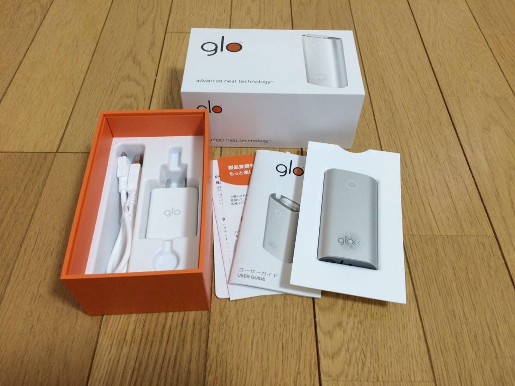 美品 glo スーターキット本体 シルバー G0003 グロー シルバー glo