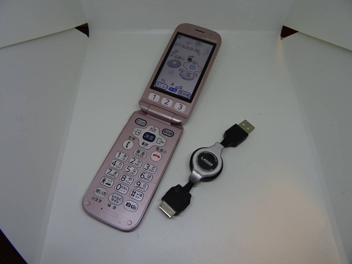 らくらくホンベーシック3 F-08C USBケーブル動確済 送164