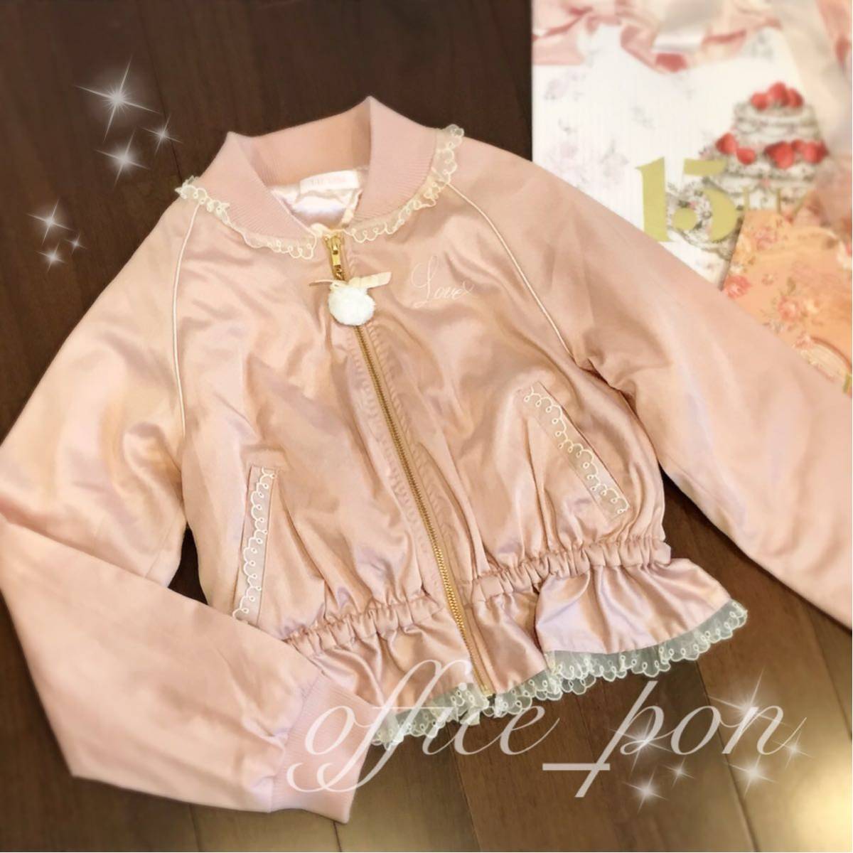 ゜。:LIZ LISA リズリサ☆バックスピンドルフリル刺繍ブルゾン☆春に 