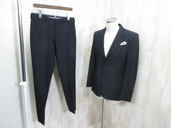 EMPORIO ARMANI JOSHLINE/エンポリオ アルマーニ シルクチーフ付 ジャケット パンツ セットアップ/スーツ サイズ46 イタリア製 管NO.H371m