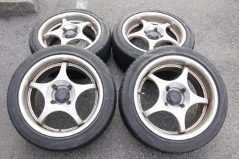 VESTA febring　4本セット7J，8J＋38　PCD114.3　ハブ径72mmタイヤ付片減有　シルビア　180SX ドリフト 日産 深リム　旧車　TE37 CE28 rays