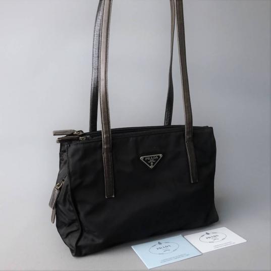 PRADA プラダ ☆ 正規品 ショルダーバッグ ナイロン トートバッグ 黒 