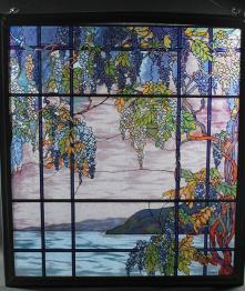 ステンドグラス ルイス C ティファニー 「 Wisteria 藤 」 藤