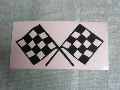 チェッカーフラッグ デカールステッカー 黒 旗クラウン 送料円可 ステッカー デカール 売買されたオークション情報 Yahooの商品情報をアーカイブ公開 オークファン Aucfan Com