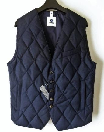 新品”samas（サマス）インナーダウンベスト52・ネイビー/HERNO