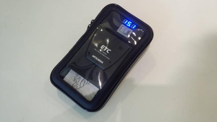軽登録 乾電池式 ETC バイク ケース収納 シガー電源付 ナビケース収納