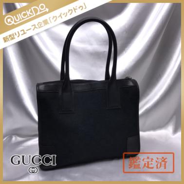 GUCCI グッチ ショルダーバッグ GG柄 キャンバス レザー 黒系