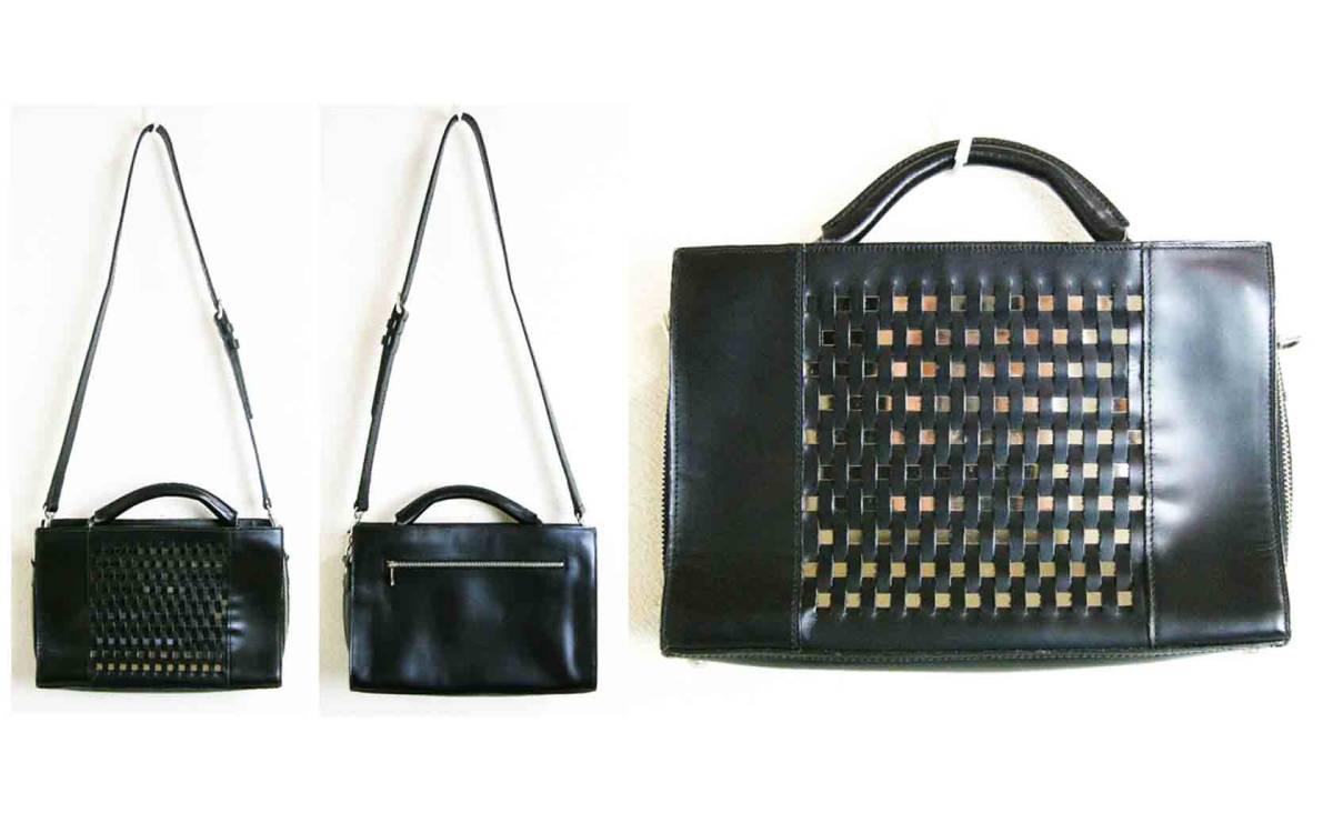 【新品，HOT】 Jean Paul GAULTIER ジャンポールゴルチエ 黒&times;シルバー プレート 編み ショルダー ハンド 2WAY バッグ(かばん、バッグ)｜売買されたオークション情報、yahooの商品情報をアーカイブ公開 - オー かばん、バッグ