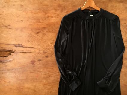 大得価，低価 HANAE MORI BAN-LON by VIVID ハナエモリ ヴィンテージ ギャザー ワンピース 黒 ナイロン 100% レディース 9号 古着(Mサイズ)｜売買されたオークション情報、yahooの商品情報をアーカイブ公開 - オーク Mサイズ