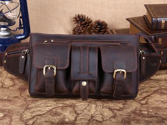 お買い得，お得 激安 上品的ワイルド 厚手牛革 メンズ ウエストバッグ 本革 ヒップバッグ オイルレザー 2WAY 自転車 アウトドア 鞄(ウエストバッグ)｜売買されたオークション情報、yahooの商品情報をアーカイ ウエストバッグ