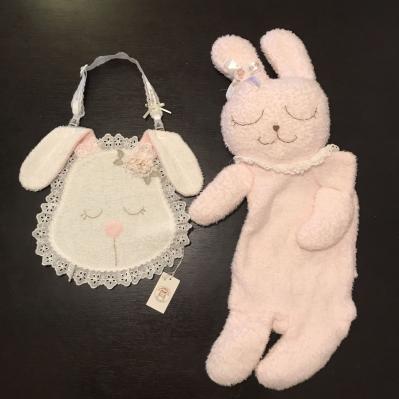 アルベロベロ さえら うさぎモチーフ スタイ&ベビー用まくら 