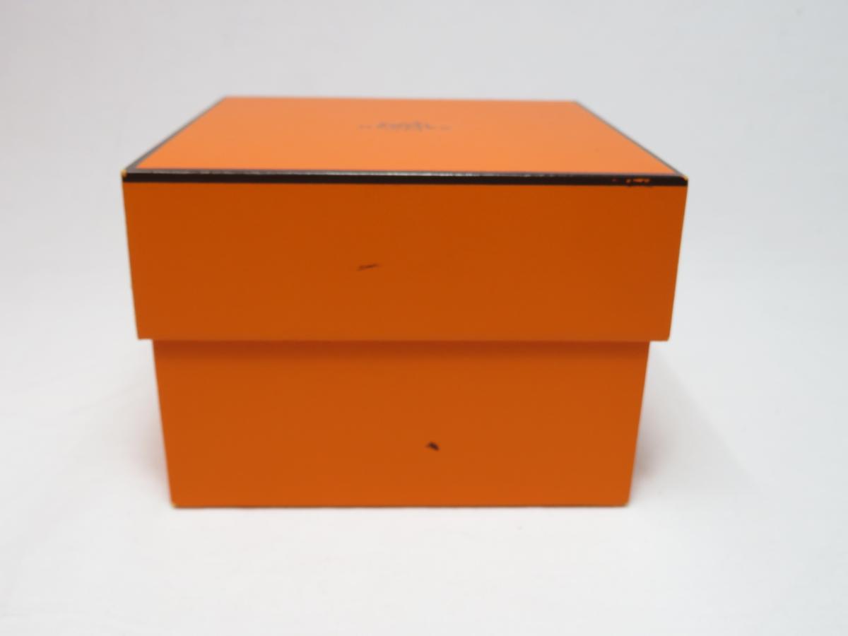 美品　エルメス　腕時計　ケース　空箱　現行品　取扱説明書付き HERMES エルメス 時計 ケース 箱 BOX 取扱説明書 オレンジ W約11cm×H約