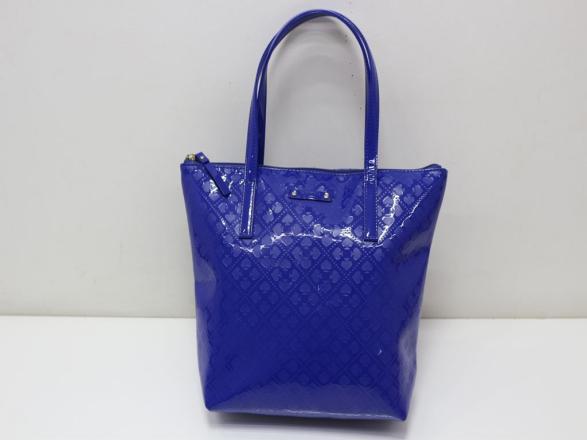 正規良品【ケイトスペード】ハンドバッグ　トートバッグ　エナメル　青　レディース鞄　ア969 エナメル kate spade new york(ケイトスペード) バッグ・カバン