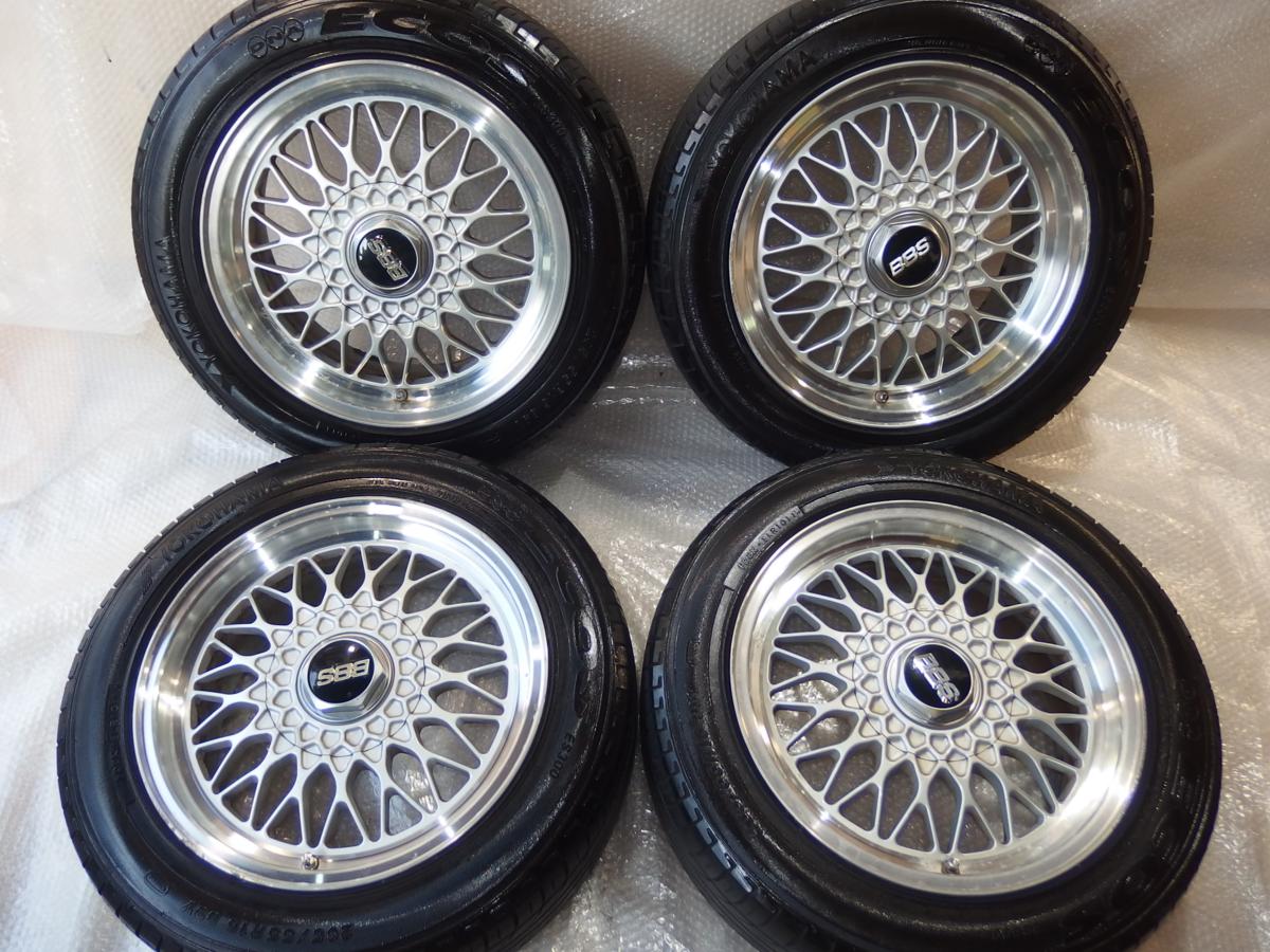 マツダRX-7 FC3S純正BBS16インチアルミホイール+タイヤ付き4本 205/55R16 16x7j+40 5H-114.3 59 ...