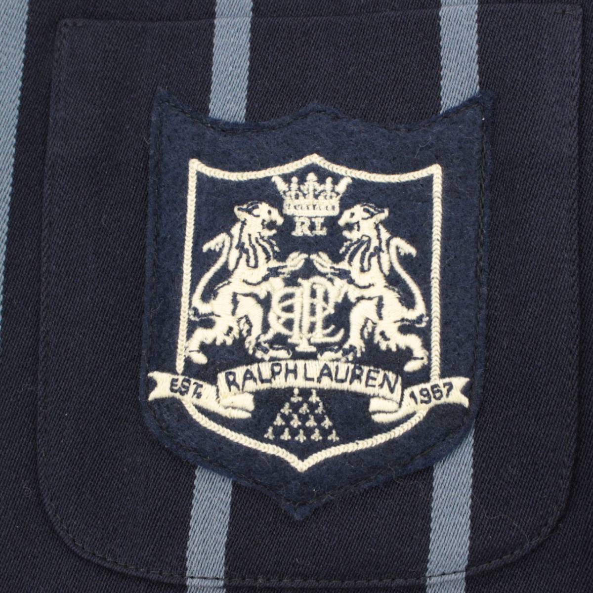 ☆RALPH LAUREN(ラルフローレン)新品同様！金ボタン ストライプ 