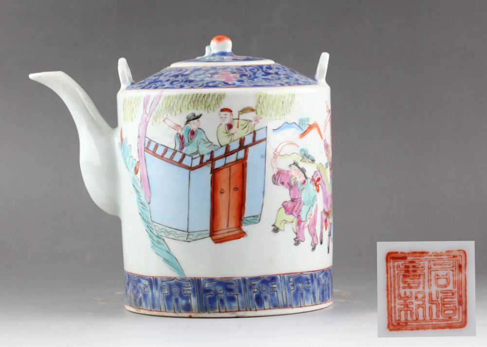 fbiw-N1281mS 大聖寺伊万里 金襴手 窓絵 石畳紋に花の図 蓋茶碗 【公式